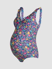 Jojo Maman Bébé – Badeanzug mit Rüschen und floralem Print (Umstandsmode) - Bild 7 von 8