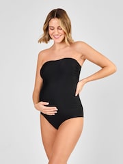 JoJo Maman Bébé Black Maternity Bandeau Swimsuit - Image 1 of 8