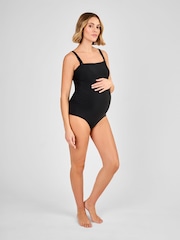 JoJo Maman Bébé Black Maternity Bandeau Swimsuit - Image 5 of 8