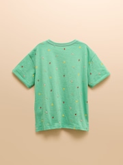 Joules Fundays Green Printed T-Shirt - Image 2 of 6
