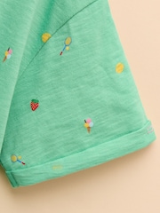 Joules Fundays Green Printed T-Shirt - Image 5 of 6