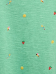 Joules Fundays Green Printed T-Shirt - Image 6 of 6