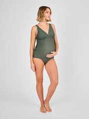 JoJo Maman Bébé Maternity Spot V-Neck Swimsuit - Imagen 7 de 10