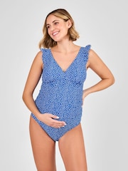 JoJo Maman Bébé Maternity Spot Frill Shoulder Tankini Set - Bild 2 von 11