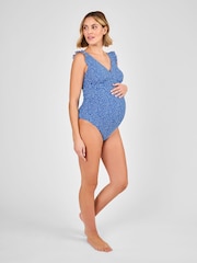 JoJo Maman Bébé Maternity Spot Frill Shoulder Tankini Set - Bild 7 von 11