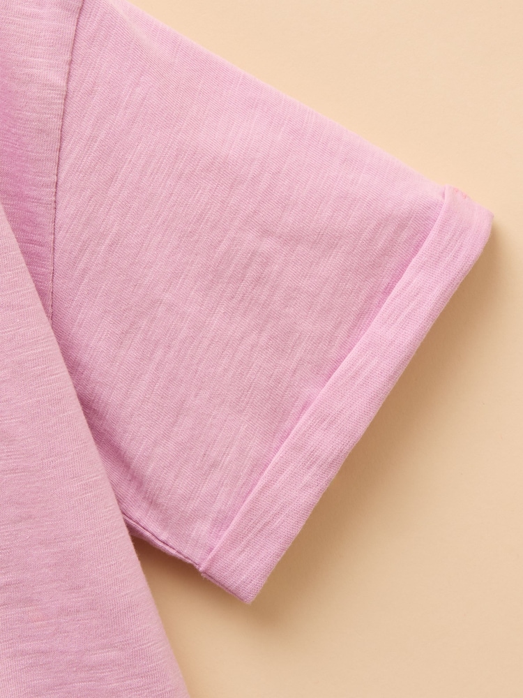 Joules Fundays Purple Printed T-Shirt - Image 5 of 5
