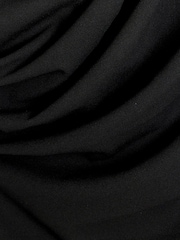 River Island Black Drape Asym Wrap Midi Dress - Image 6 of 6