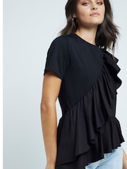 River Island Poplin Frill T-Shirt - Bild 3 von 4