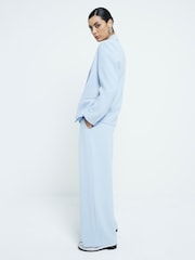 River Island Blue Wide Leg Tailored Trousers - Image 2 of 4