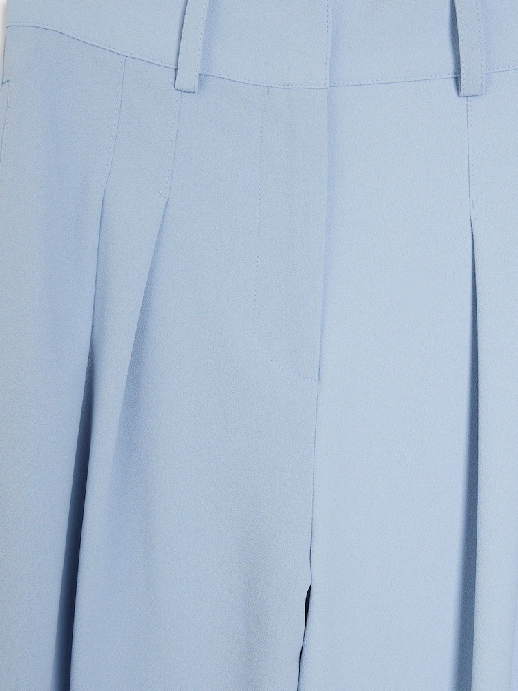 River Island Blue Wide Leg Tailored Trousers - Image 4 of 4