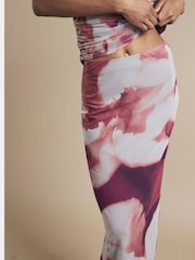 River Island Red Wide Leg Stitch Detail Casual Trousers - Image 3 of 4