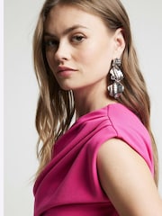 River Island Pink Bright Off Shoulder Drape Top - Image 3 of 4
