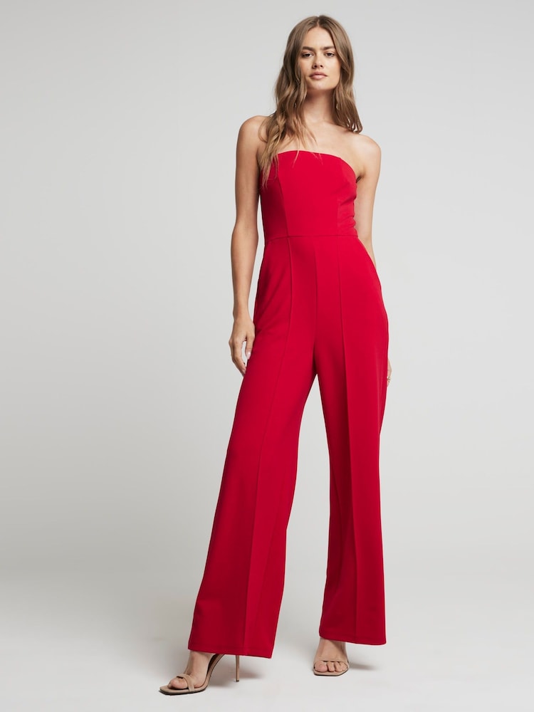 Красный - River Island Бандо широкие комбинезоны - Image 1 of 4