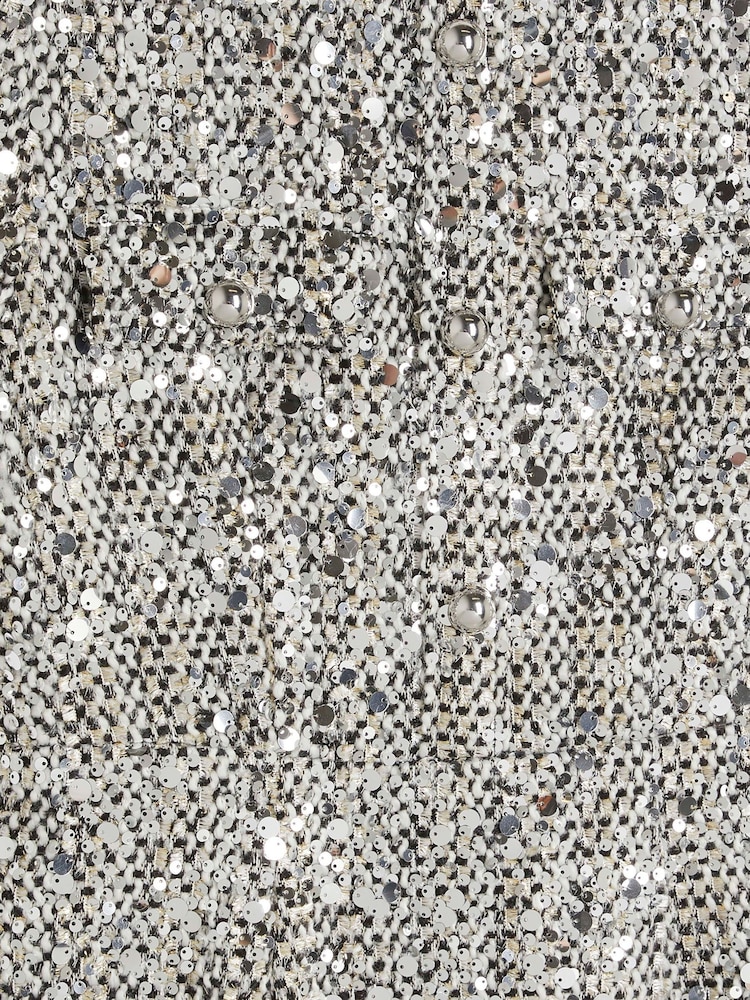 River Island Silver Boucle Shift Dress - Image 5 of 5