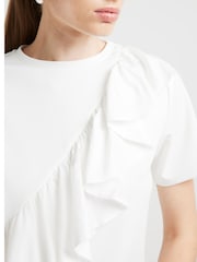 River Island White Poplin Frill T-Shirt - Image 3 of 6