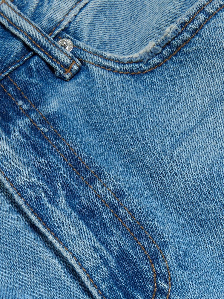 River Island Blue Petite High Waisted Relaxed Straight 100% Cotton Jeans - Image 10 of 10