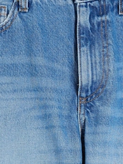 River Island Blue Petite High Waisted Relaxed Straight 100% Cotton Jeans - Image 9 of 10