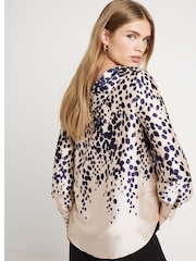 Bluzka na jedno ramię River Island z nadrukiem w lamparcie cętki - Obraz 2 z 5