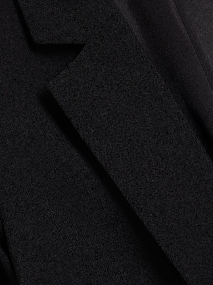 River Island Black Rolled Sleeve Relaxed Blazer - Image 4 of 4