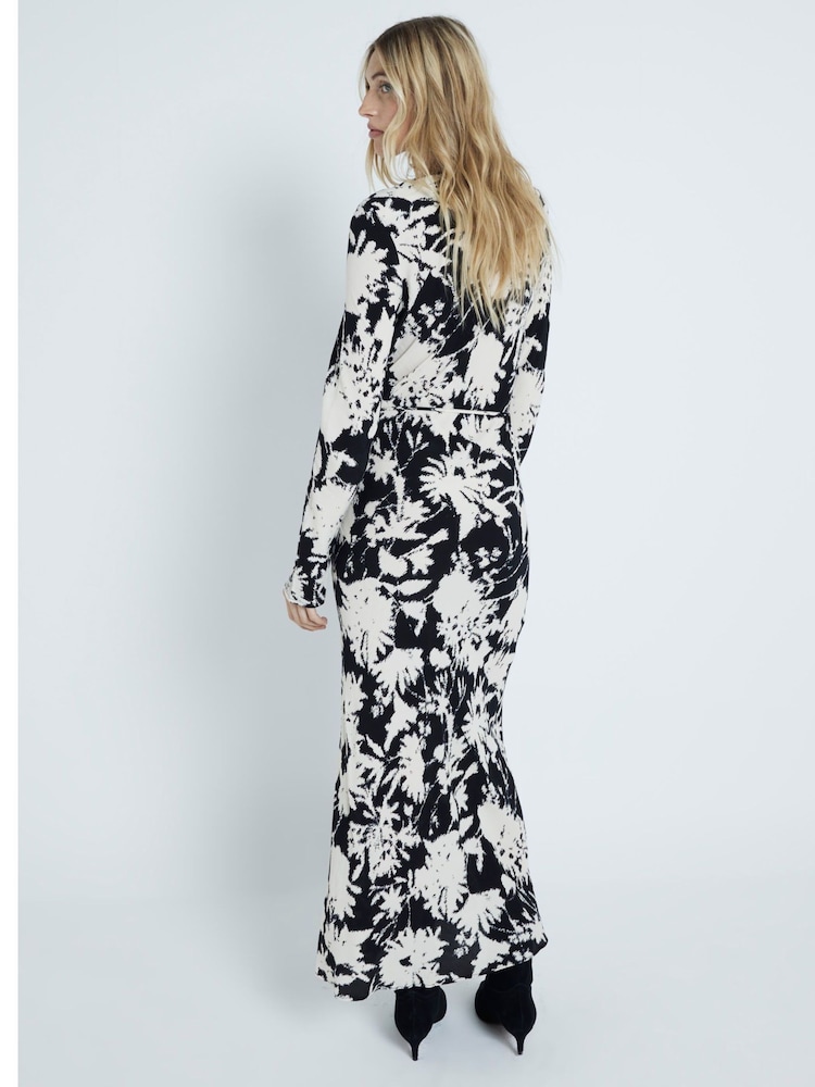 River Island Black Floral Column Dress - Image 2 of 2