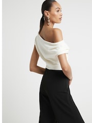 River Island Black Asymmetric Mono Jumpsuit - Image 2 of 6