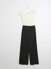 River Island Black Asymmetric Mono Jumpsuit - Image 5 of 6