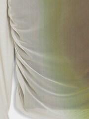 River Island Green Ombre Ruched Mesh Top - Image 4 of 4