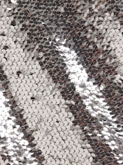 River Island Grey Sequin Shoulder Pad T-Shirt - Image 6 of 6