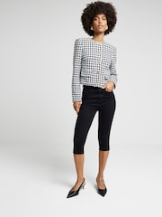 River Island Cropped Boucle Trophy Jacket - Imagen 1 de 4