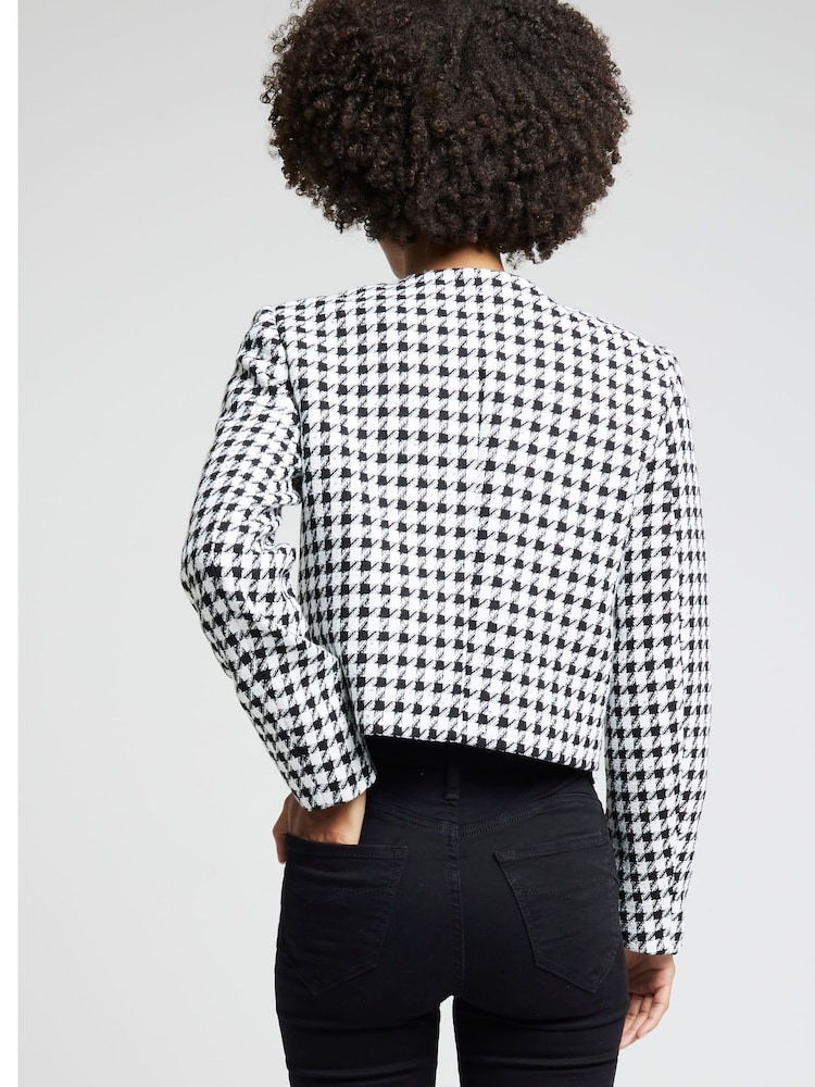 River Island Cropped Boucle Trophy Jacket - Imagen 2 de 4