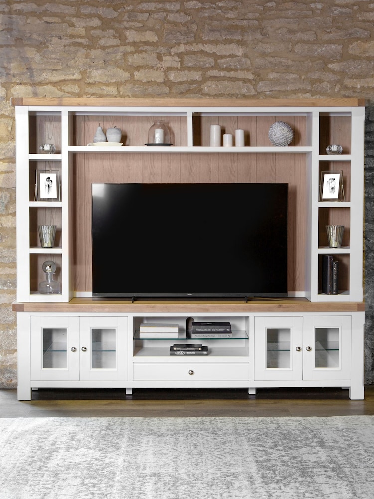K Interiors White Extra Large Clermon  TV Unit Top - Image 1 of 4
