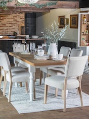 K Interiors White Clermont 1.3m Extending Dining Table - Image 1 of 6