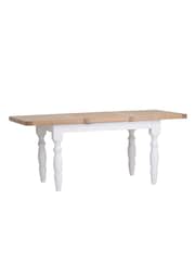K Interiors White Clermont 1.3m Extending Dining Table - Image 2 of 6