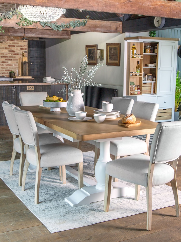 K Interiors White Clermont 1.6m Extending Dining Table - Image 1 of 6