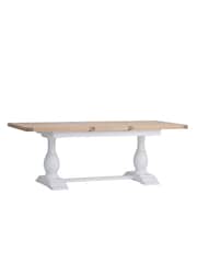 K Interiors White Clermont 1.6m Extending Dining Table - Image 2 of 6