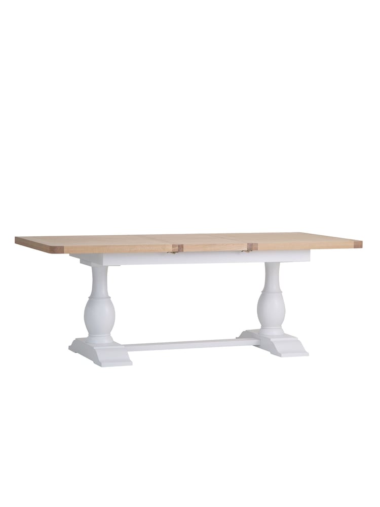 K Interiors White Clermont 1.6m Extending Dining Table - Image 2 of 6