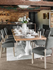 K Interiors White Clermont 2.2m Extending Dining Table - Image 1 of 5