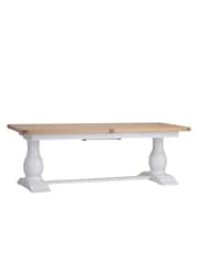 K Interiors White Clermont 2.2m Extending Dining Table - Image 2 of 5