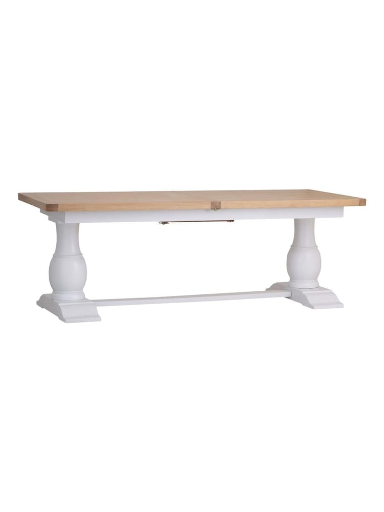 K Interiors White Clermont 2.2m Extending Dining Table - Image 2 of 5