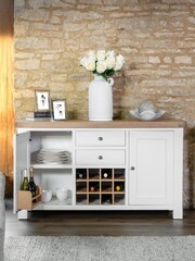 K Interiors White Clermont Large Sideboard - Image 1 of 1