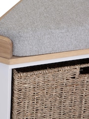 K Interiors White Clermont Corner Hall Corner Bench - Image 5 of 6