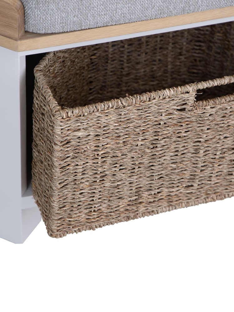 K Interiors White Clermont Corner Hall Corner Bench - Image 6 of 6