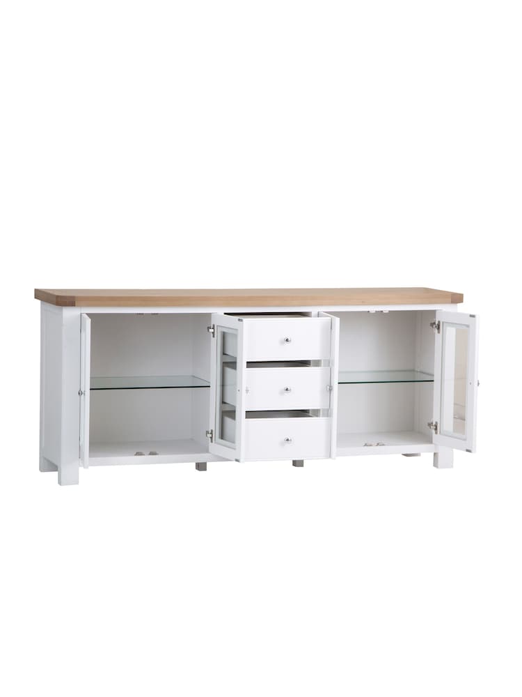 K Interiors White Clermont Extra Large Sideboard - Image 2 of 6