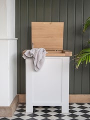 K Interiors White Clermont Laundry Box - Image 1 of 6
