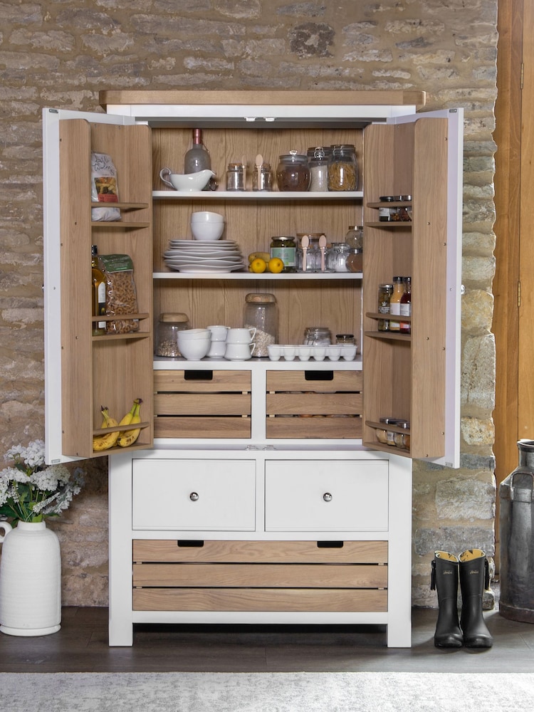 K Interiors White Clermont Double Larder Unit - Image 1 of 6