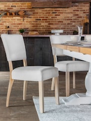 K Interiors White Clermont Dining Chair Pair - Image 1 of 5