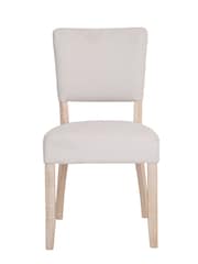 K Interiors White Clermont Dining Chair Pair - Image 3 of 5