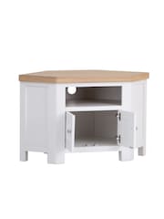 K Interiors White Clermont Corner TV Unit - Image 3 of 6