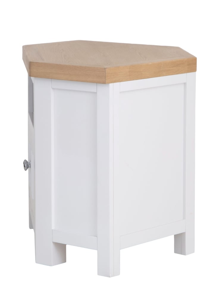 K Interiors White Clermont Corner TV Unit - Image 6 of 6