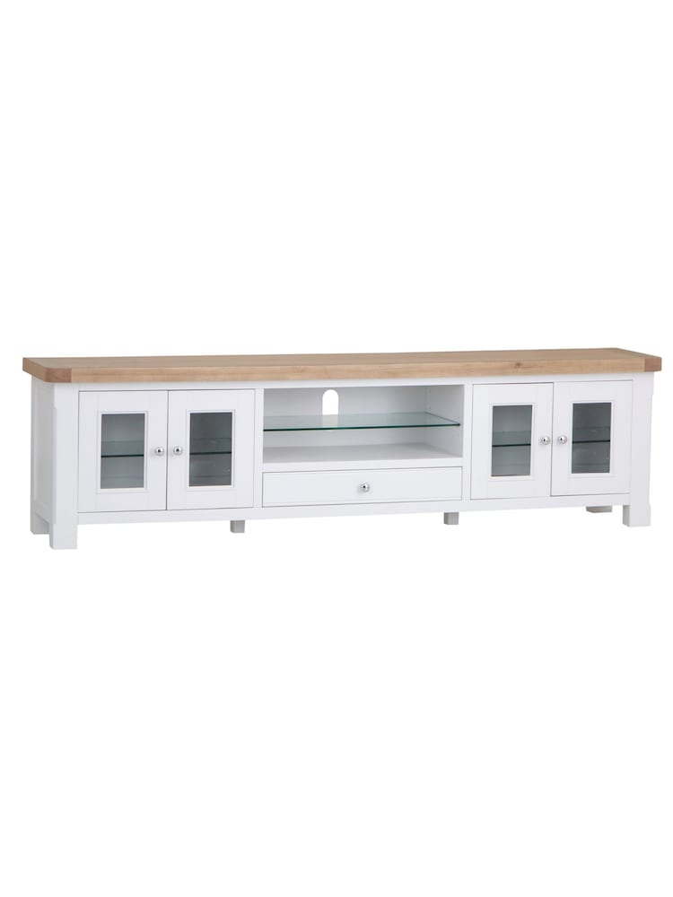 K Interiors White Clermon Extra Large TV Unit - Image 2 of 6